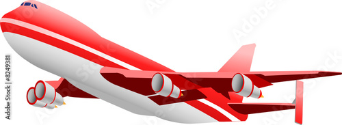 Flugzeug - rot