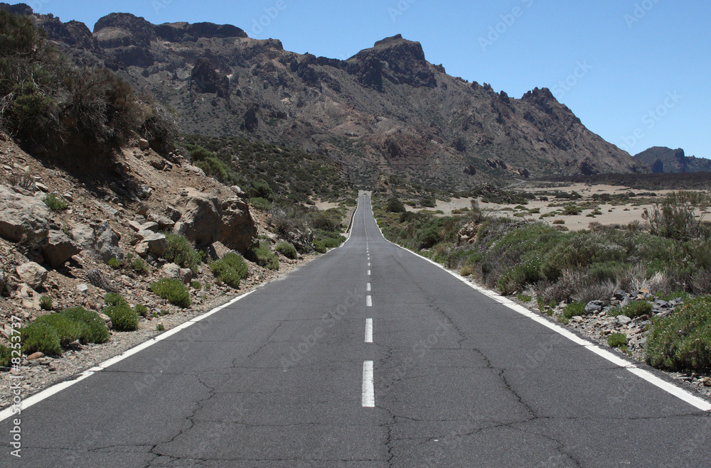 Naklejka premium Straße zum Teide auf Teneriffa.