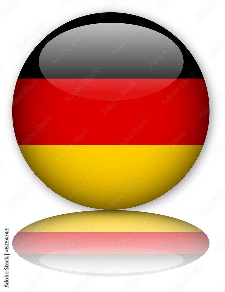 German Flag button with relfection German Flag button with relfection