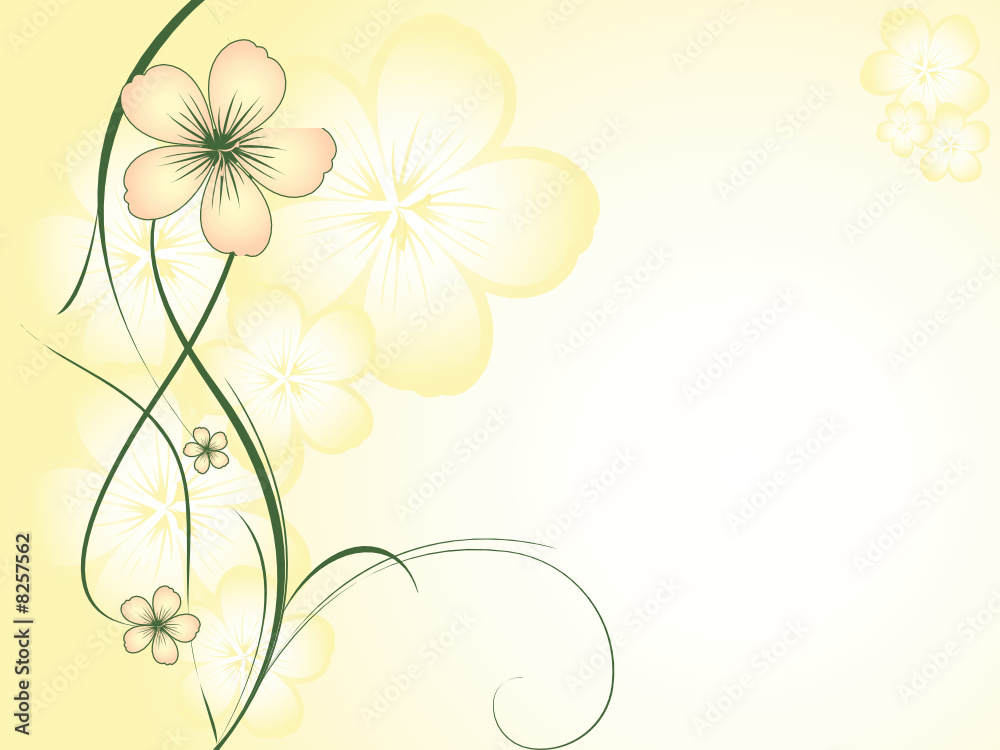 Naklejka premium abstract floral design in soft colors