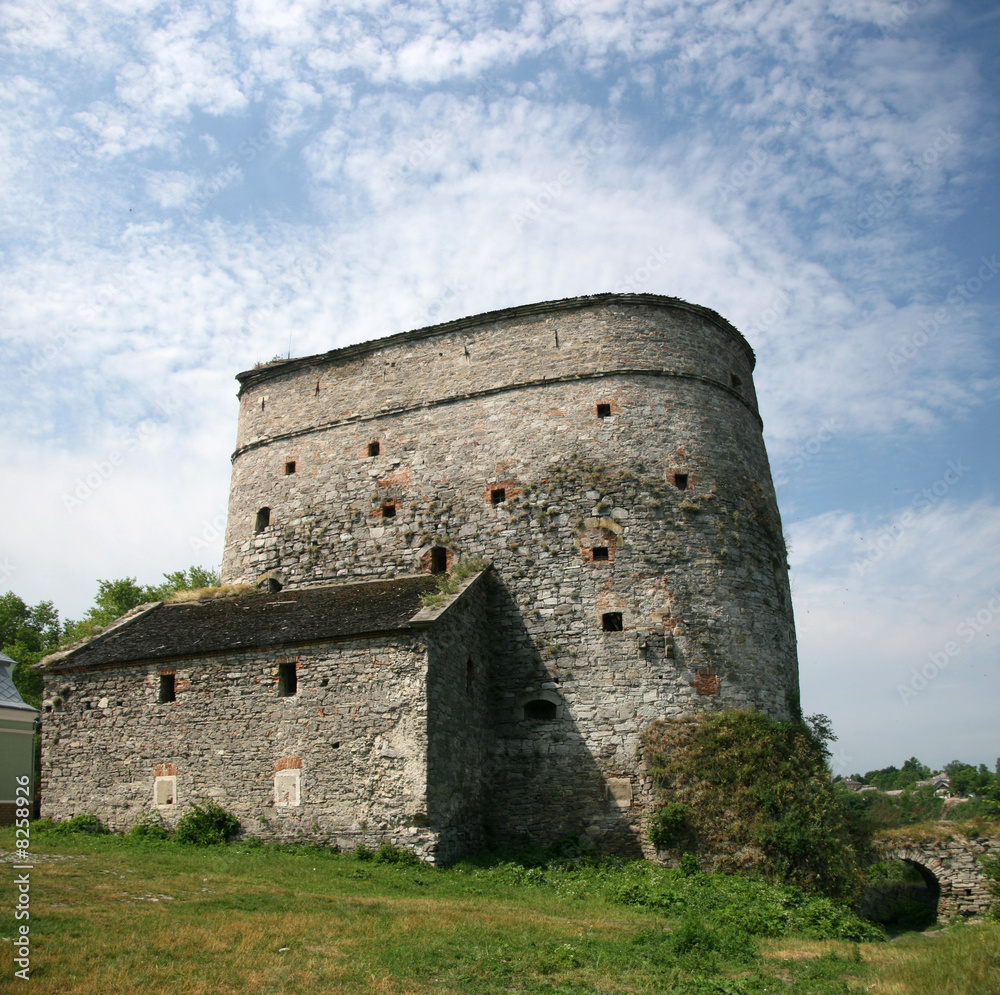 Old serf tower in Kamyanets-Podolsky Ukraine