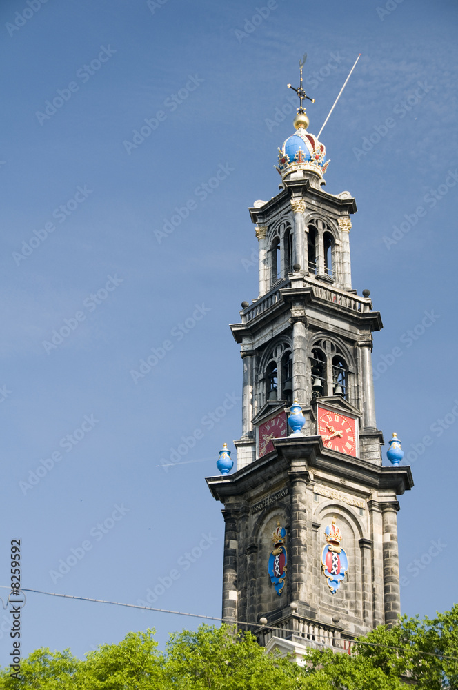 Fototapeta premium westerkerk amsterdam westerchurch holland
