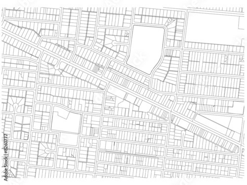 city map autoCAD drawing black and white