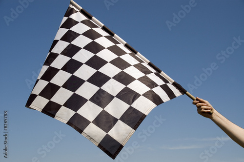 Checkered flag.