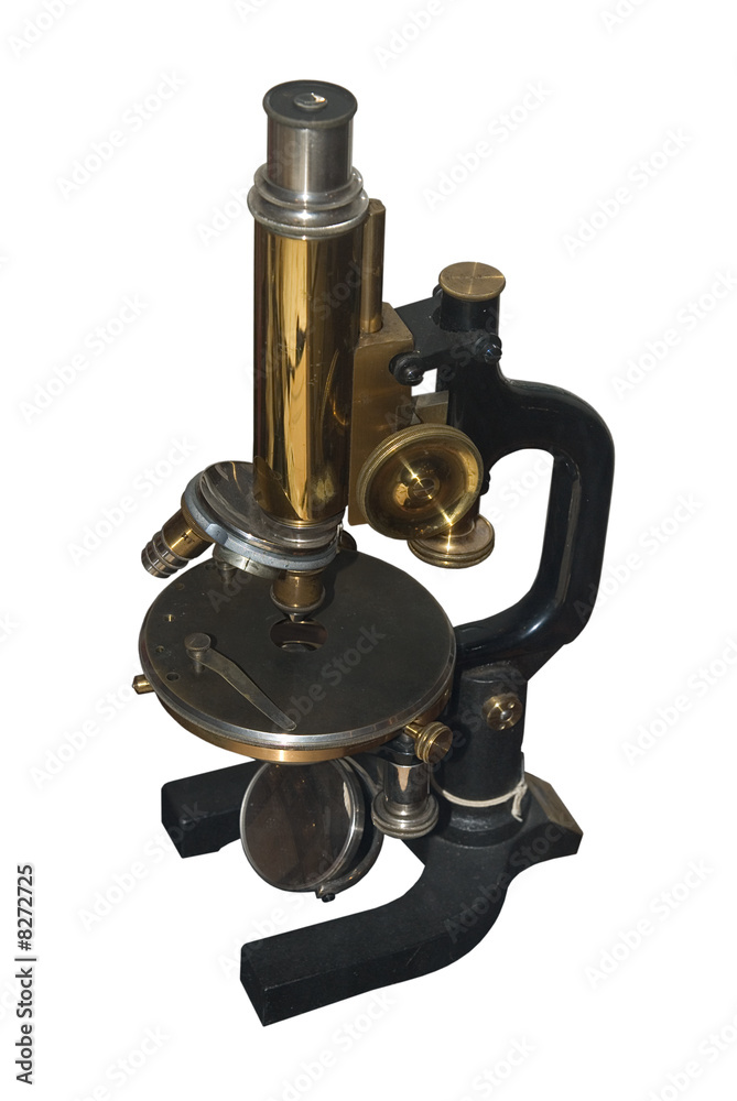 microscope on white background microscope on white background
