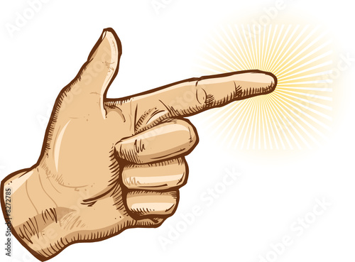 Human hand pointing vector illustration