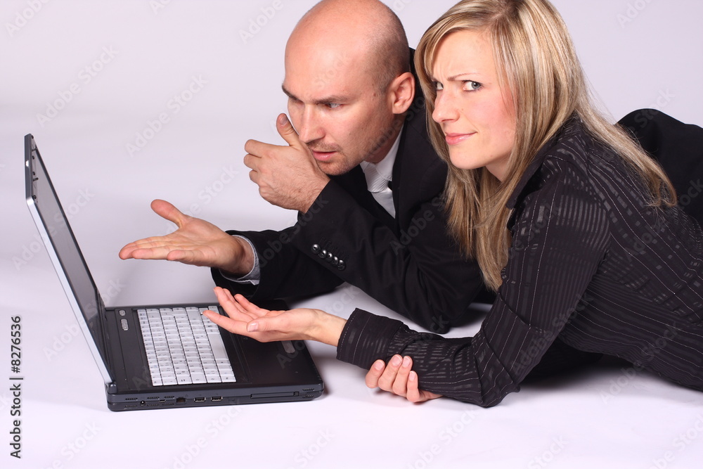 Business Team with laptop Business Team with laptop