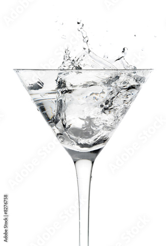 Cocktail Glass With Splash Motion