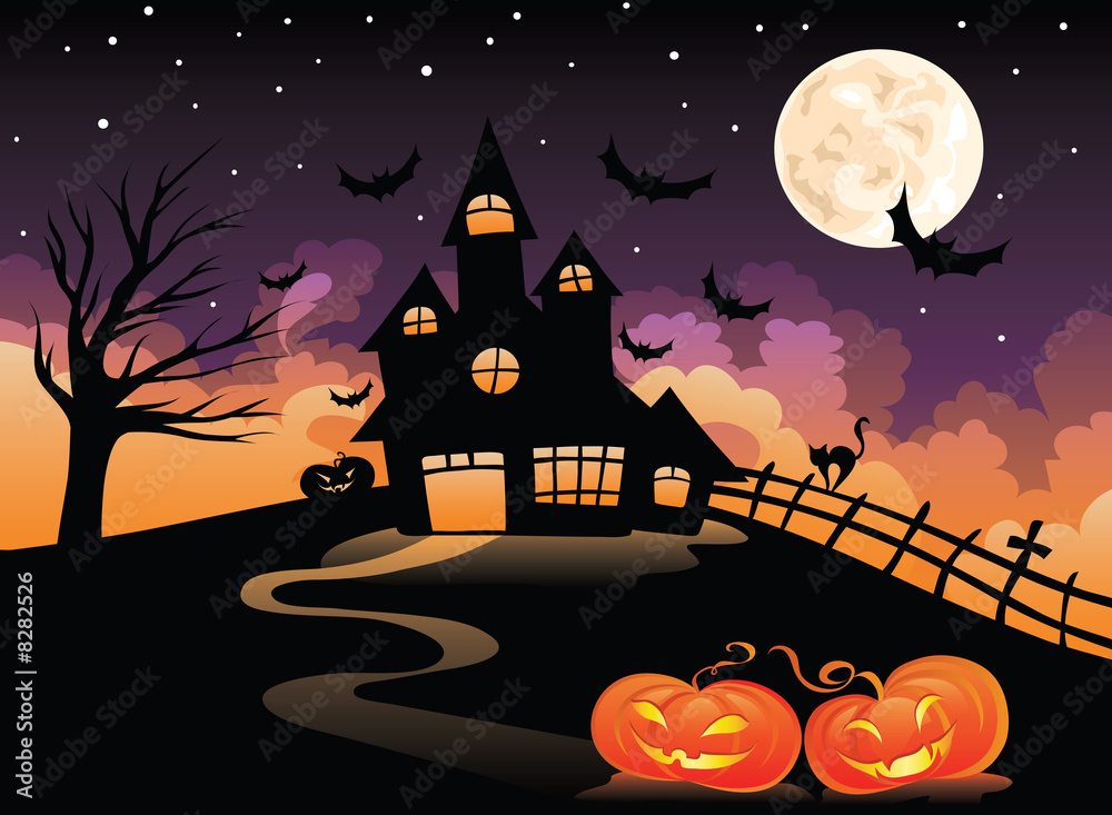 Fototapeta premium spooky house