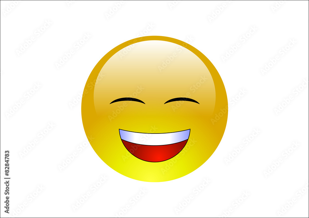 Fototapeta premium Aqua Emoticons - Laugh 2