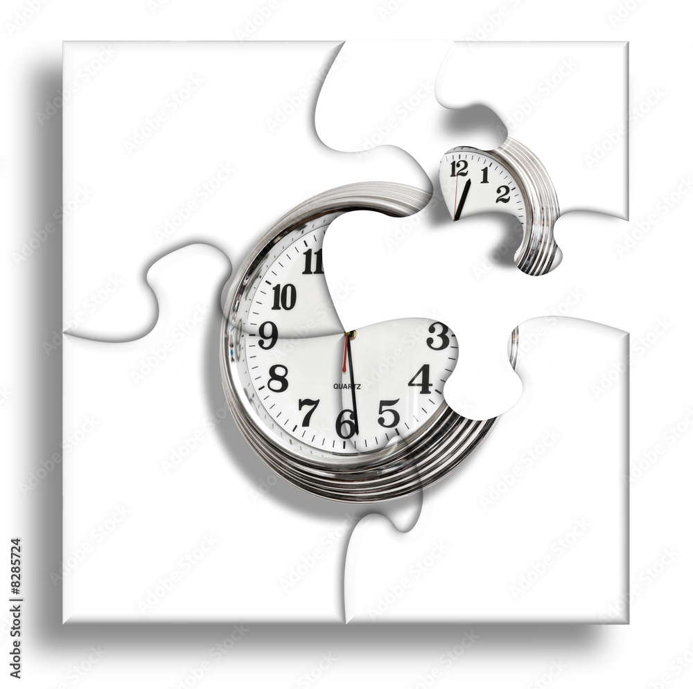 Horloge puzzle Stock Illustration | Adobe Stock