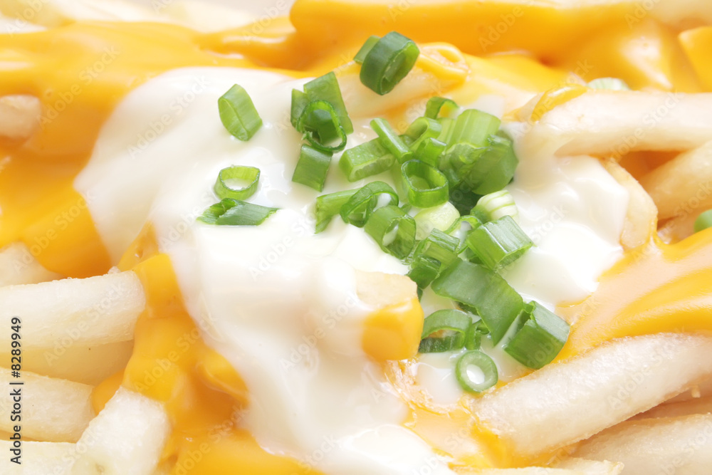 Potato Chips with Melted Cheese Gravy Potato Chips with Melted Cheese Gravy