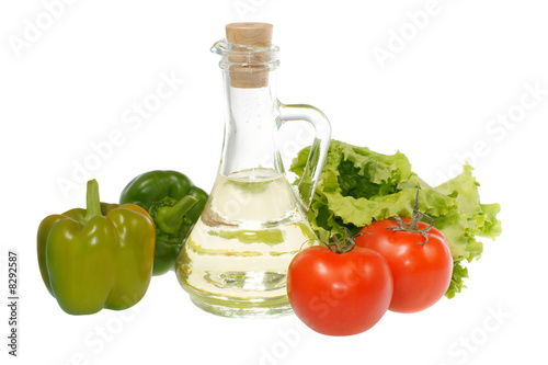 Fototapeta Naklejka Na Ścianę i Meble -  vegetables and oil