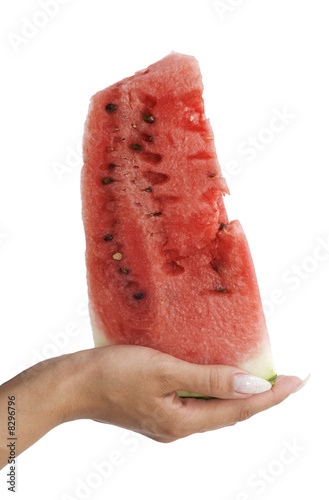 watermelon in a hand