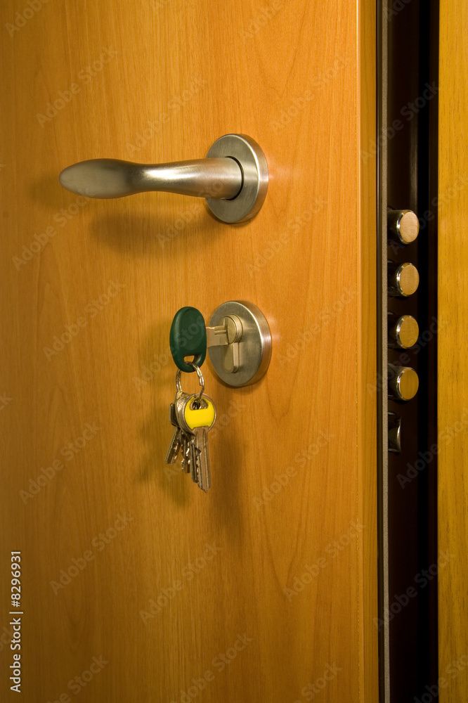 Portoncino blindato con chiavi Stock Photo | Adobe Stock
