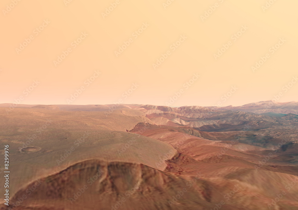 Mars Tithonium Chasma valley