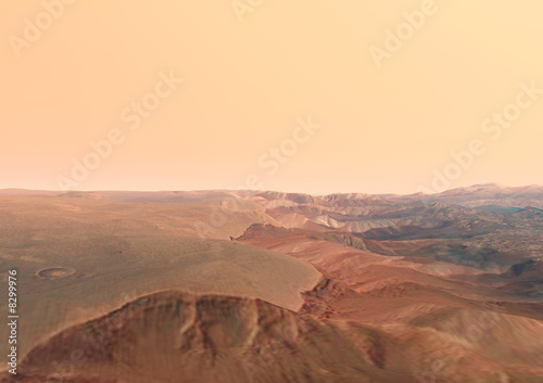 Mars Tithonium Chasma valley