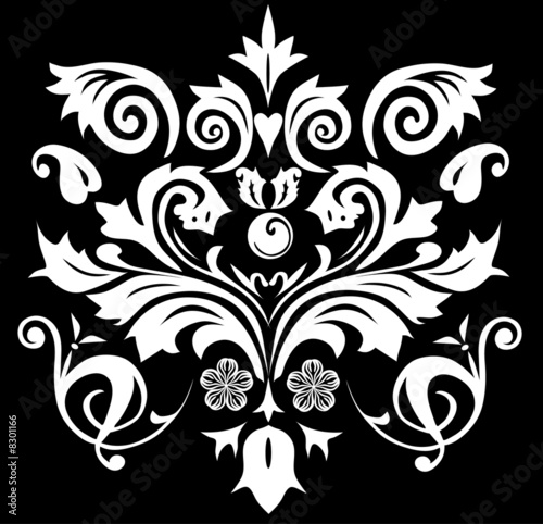 symmetrical pattern white color