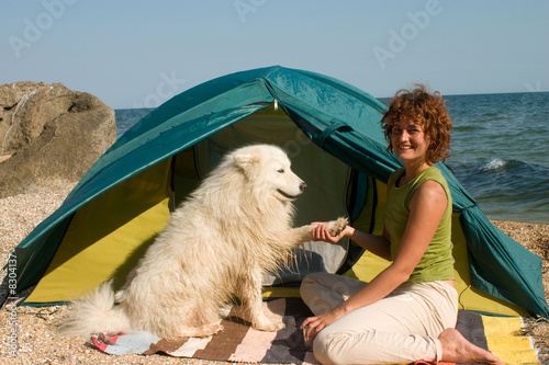 Girl and dog