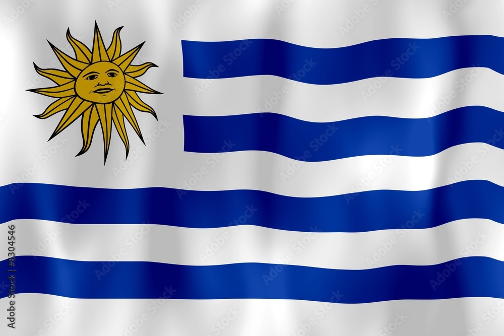 Obraz premium drapeau froissé uruguay crumpled flag