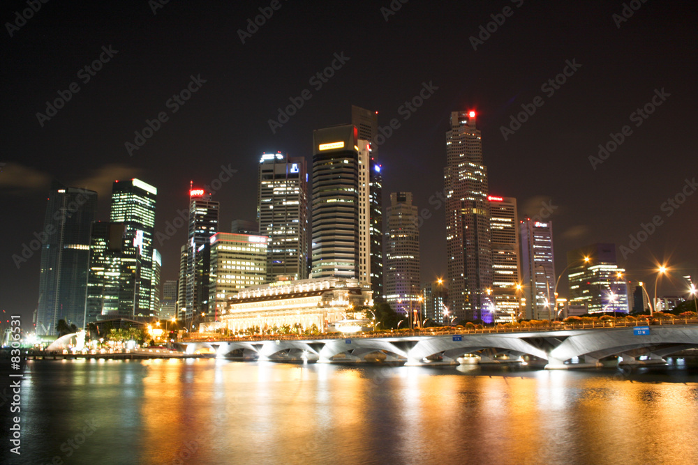 Naklejka premium Panoramę Singapuru