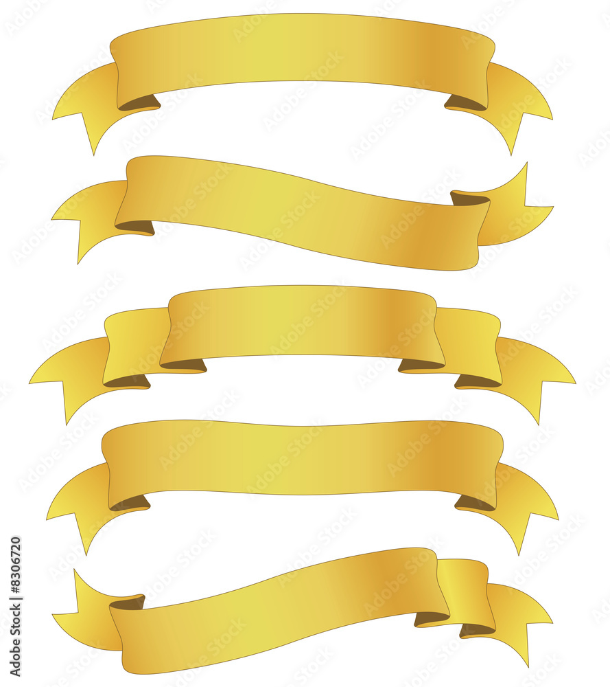 golden ribbons