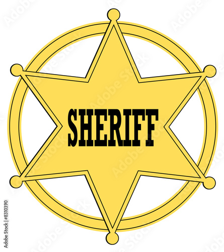 gold star sheriff badge from the old west 