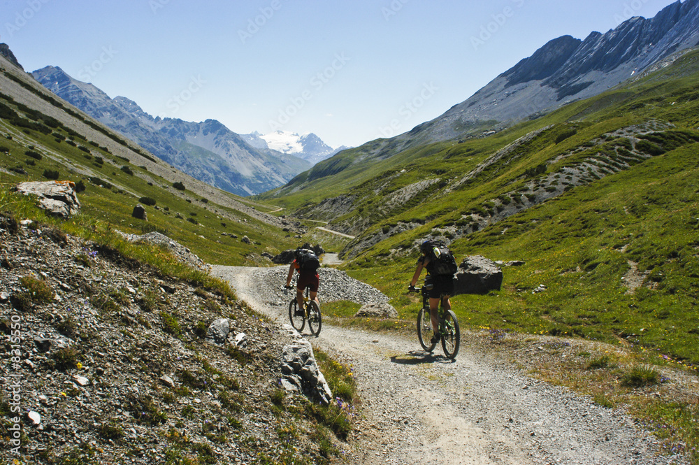 Mountainbiker nahe Livigno