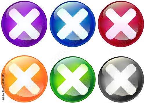 Collection de boules de cristal refuser (détouré)