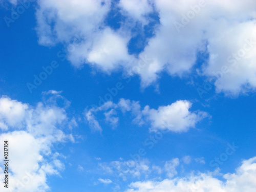 beautifull blue cloudy sky at bright sunny day