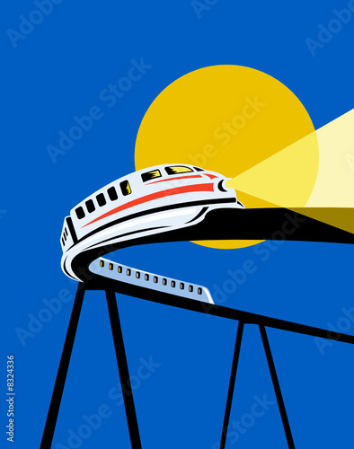 Futuristic monorail