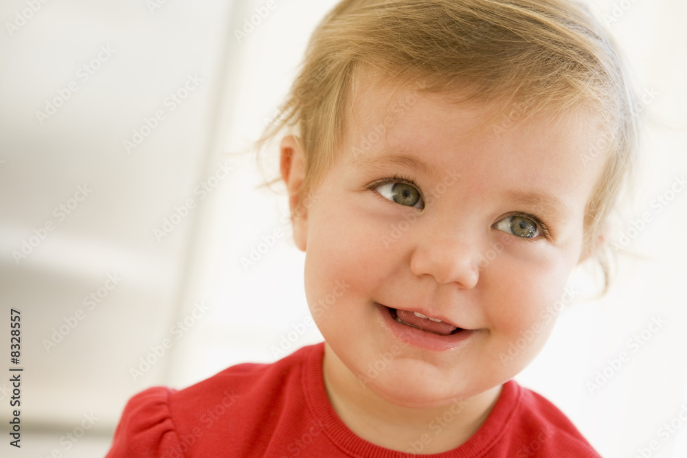 Baby indoors smiling Baby indoors smiling