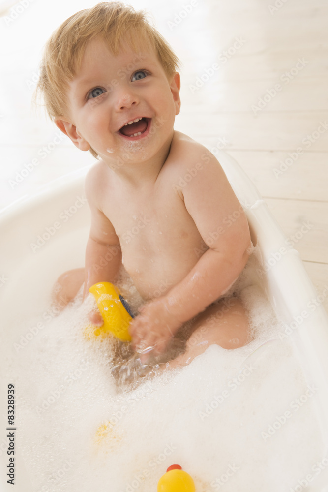 Baby in bubble bath Baby in bubble bath