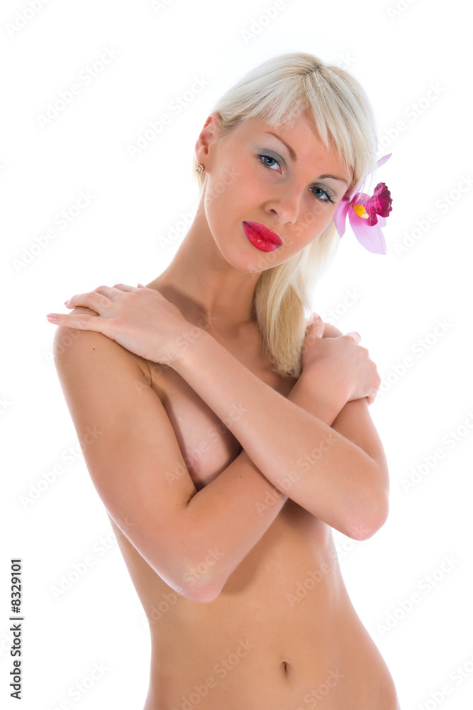 portrait of the nude blonde with blue eyes portrait of the nude blonde with blue eyes