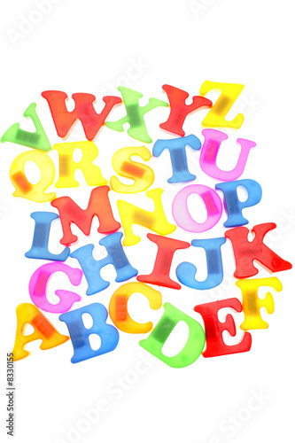 Alphabet letters on white