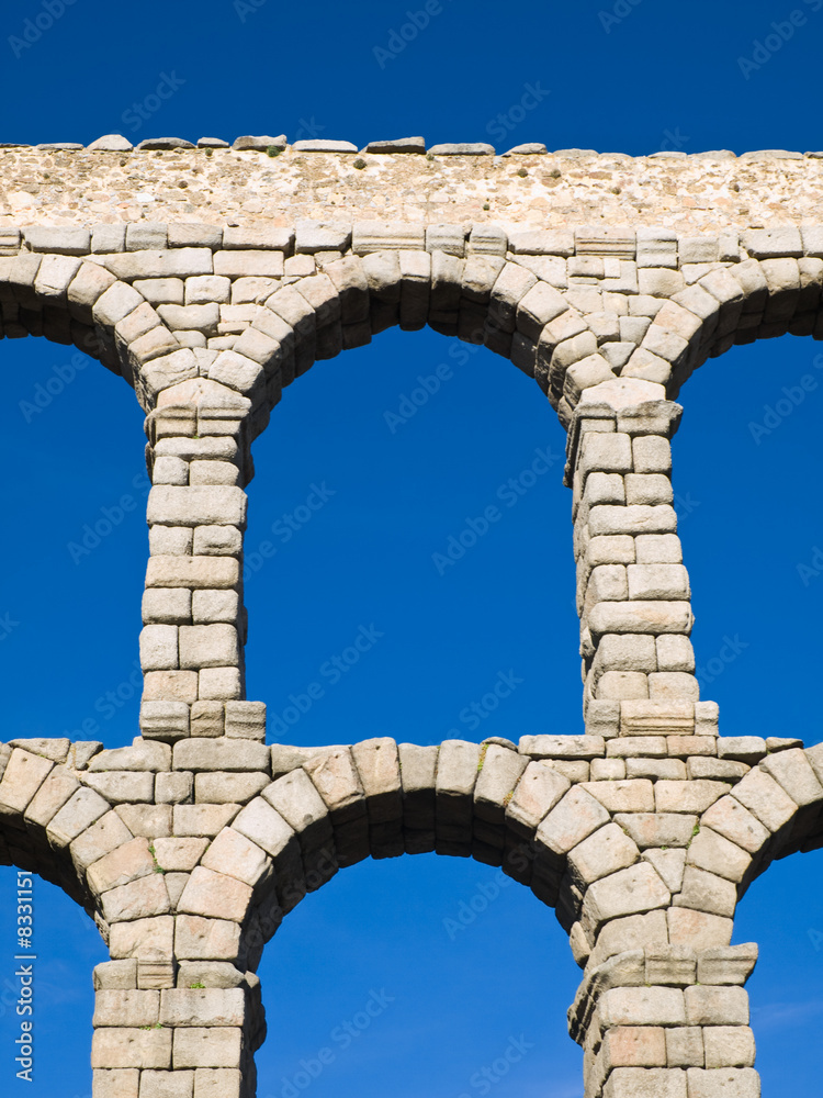 Aqueduct of Segovia detail, Spain
