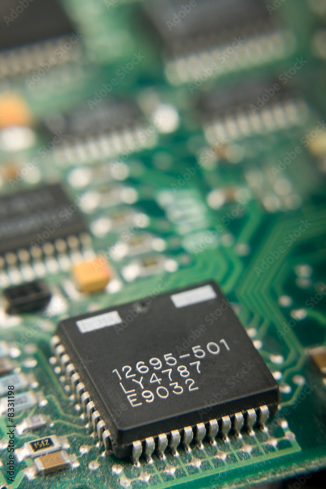 Microchip On Circuit Board Microchip On Circuit Board