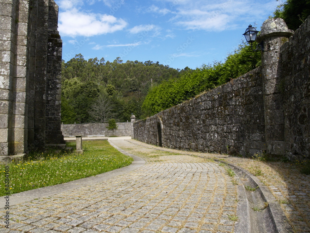 Muro del monasterio de Armenteira en Pontevedra