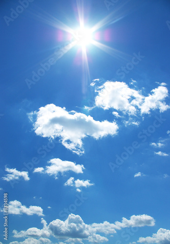 Photography Sun and clouds in a sky