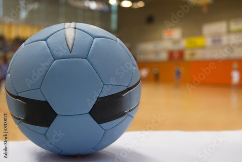 Close up of a handball ball