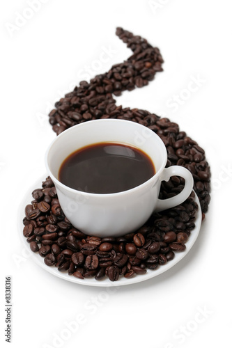 The cup of coffee 