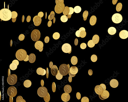 Gold Coins falling