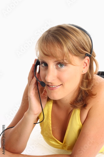 Pretty girl with headset