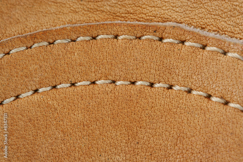 Leather baseball glove macro background
