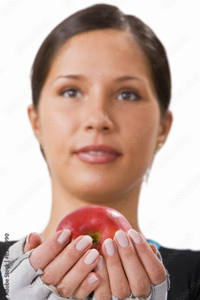 Offering an apple Offering an apple