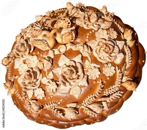 Isolated Ukrainian festive bakery Holiday Bread