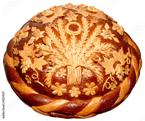 Isolated Ukrainian festive bakery Holiday Bread