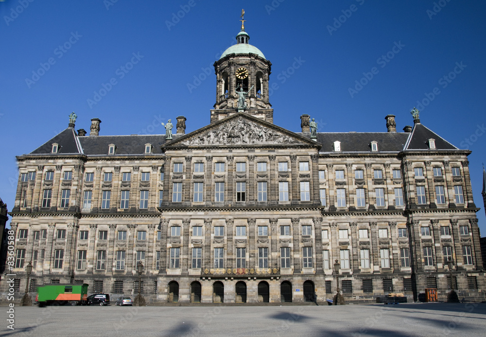 Fototapeta premium royal palace dam square amsterdam holland