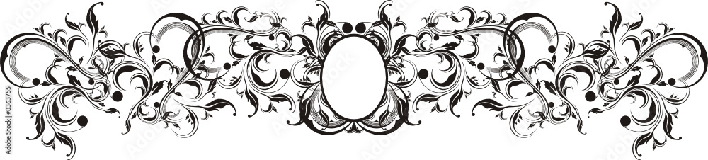 frame with floral ornaments