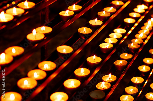 Candels in St. Stephen church in Vienna